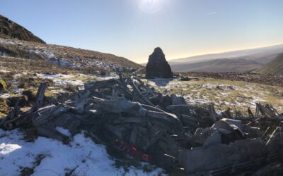 Bomber crash site in the Brecon Beacons